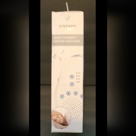 Vivaspa Sleep Therapy Sound Machine 5 Soothing Sounds with Timer New in Box - Picture 3 of 5